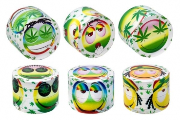 CNC Aluminium Grinder Pollinator 4-part ø 50mm Leaves Smile